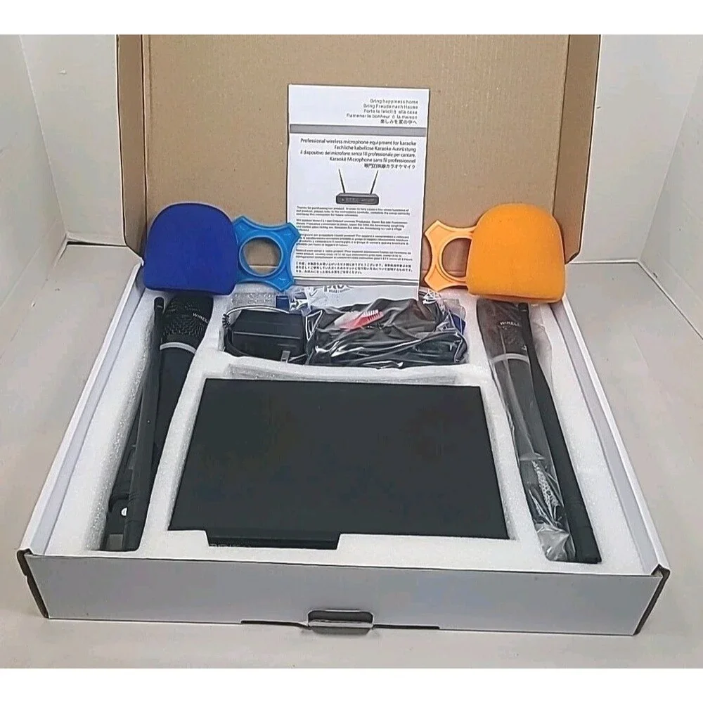 Kithouse S9 UHF Rechargeable Wireless Microphone System Karaoke Microphone